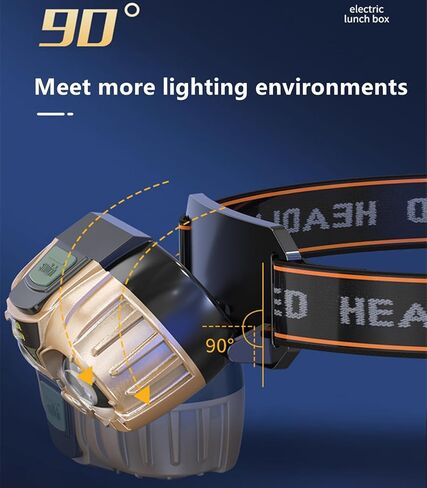 2 pcs Headlamp, headlamp Flashlight, LED headlamp, Built-in Strong Light COB Charging with Sensor Waterproof Design, Multi-Function Induction headlamp Outdoor Multi-Purpose Mini headlamp in Saudi Arabia