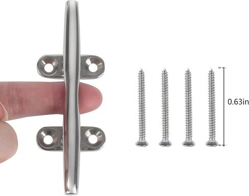 Boat Cleat,Dock Cleats 4/5/6/8/10/12 inch,316 Stainless Steel Boat Dock Cleats,Boat Docking Cleat Rope Cleats,Open Base Dock Cleats for Boat,Yacht,Decks,Nautical Decor,Screws Included(2Pack/4Pack) in Saudi Arabia