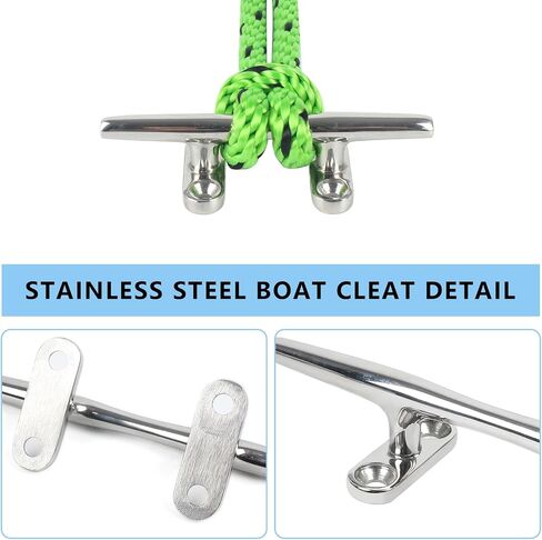 Boat Cleat,Dock Cleats 4/5/6/8/10/12 inch,316 Stainless Steel Boat Dock Cleats,Boat Docking Cleat Rope Cleats,Open Base Dock Cleats for Boat,Yacht,Decks,Nautical Decor,Screws Included(2Pack/4Pack) in Saudi Arabia