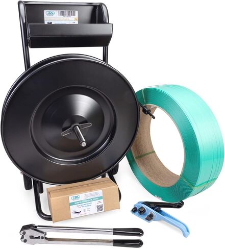 IDL Packaging - PET-B-58-D 5/8" Polyester Strapping Kit, Standard with Dispenser - All You Need to Strap a Pallet in Saudi Arabia