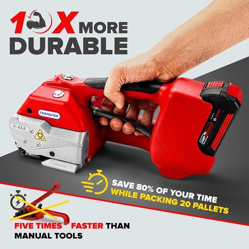 IDL Packaging Transpak H-46B-58 Battery-Powered Premium Industrial Strapping Tool for 5/8" Polyester (PET) and Polypropylene (PP) Strapping - High-Speed Packaging Strapping Machine in Saudi Arabia