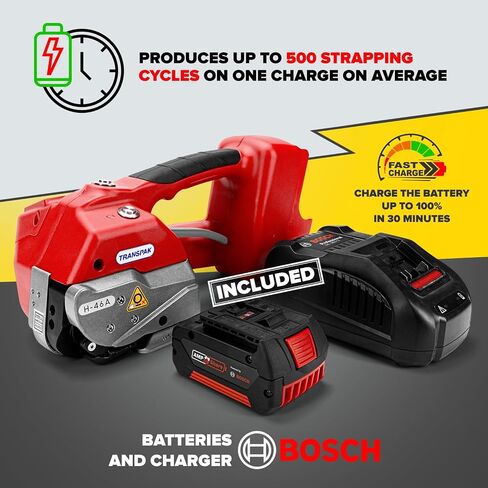 IDL Packaging Transpak H-46B-58 Battery-Powered Premium Industrial Strapping Tool for 5/8" Polyester (PET) and Polypropylene (PP) Strapping - High-Speed Packaging Strapping Machine in Saudi Arabia