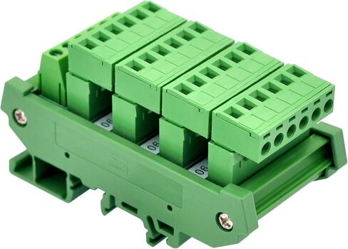 Slim DIN Rail Mount 10A/300V Pluggable Screw Terminal Block Distribution Module (5x6 Position) in Kuwait