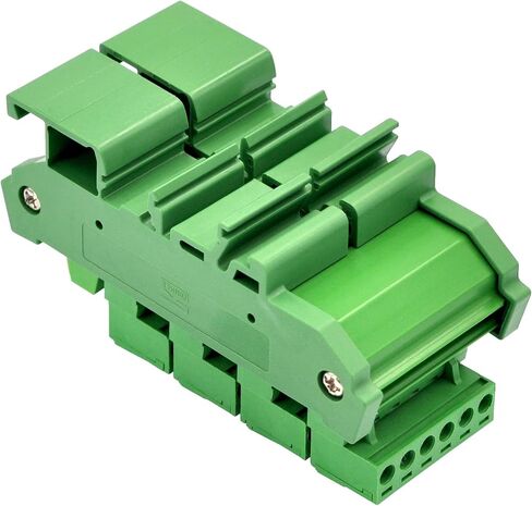 Slim DIN Rail Mount 10A/300V Pluggable Screw Terminal Block Distribution Module (5x6 Position) in Kuwait