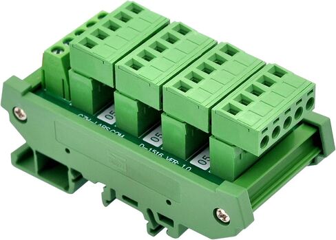 Slim DIN Rail Mount 10A/300V Pluggable Screw Terminal Block Distribution Module (5x6 Position) in Kuwait