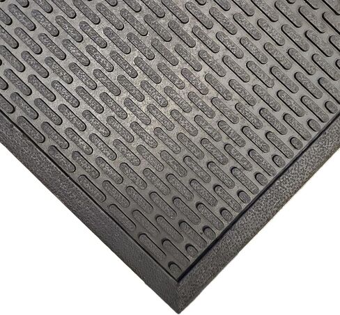 حصيرة مكشطة Kovot Ridge من المطاط المتين شديد التحمل للمدخل الداخلي والخارجي للاستخدام في المناطق الجافة والرطبة في الشتاء للثلج والجليد غير قابل للانزلاق - 76.2 سم × 45.72 سم in Kuwait