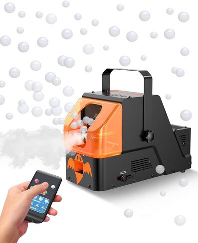 Fog Machine, 400W Fog Bubble Machine with Remote Control, Consumer-Grade Smoke Bubble Machine, Bubble Fog Combo for Indoor Outdoor Halloween Christmas Party Wedding Birthday Photograph in Saudi Arabia