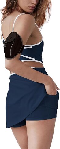 SENSERISE Womens Tennis Dress Built in Shorts & Bra Workout Skort Dress Athletic Golf Criss Cross Back Dress in Saudi Arabia