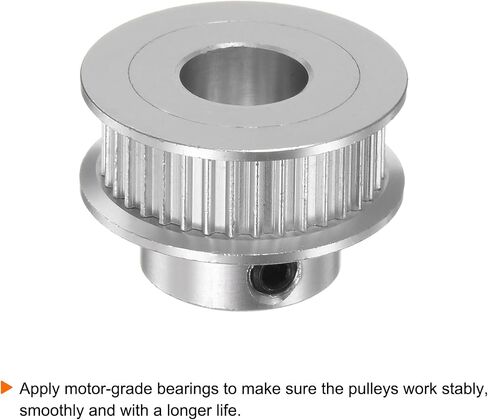4pcs 2GT Timing Pulley 36 Teeth 10mm Bore 25mm Dia. Aluminum Timing Belt Pulley with 2mm Hex Key Wrench for 6mm Width Belt 3D Printer CNC Machine Accessories, Silver Tone in Saudi Arabia