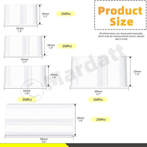 480Pcs 6 Large Sizes PVC Heat Shrink Wrap Bands, Clear Heat Shrink Wrap Film Bottle Shrink Bands Perforated Shrink Seal Bands for Essential Oil Bottle Jars in Saudi Arabia