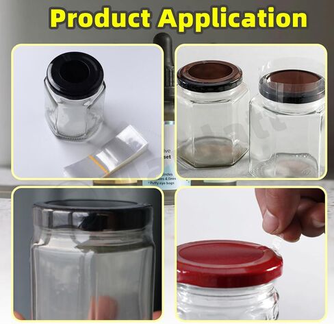 480Pcs 6 Large Sizes PVC Heat Shrink Wrap Bands, Clear Heat Shrink Wrap Film Bottle Shrink Bands Perforated Shrink Seal Bands for Essential Oil Bottle Jars in Saudi Arabia