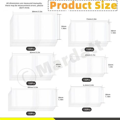 480Pcs 6 Large Sizes PVC Heat Shrink Wrap Bands, Clear Heat Shrink Wrap Film Bottle Shrink Bands Perforated Shrink Seal Bands for Essential Oil Bottle Jars in Saudi Arabia