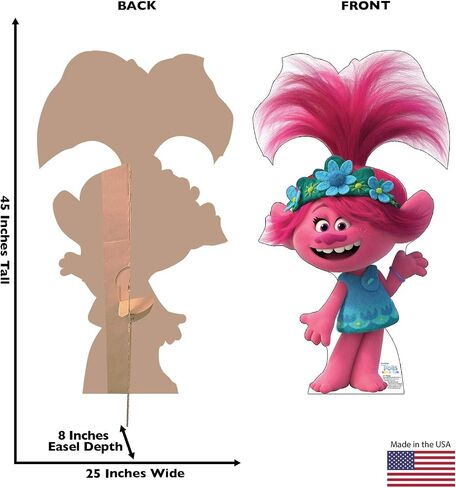 Cardboard People Poppy Life Size Cardboard Cutout Standup - Trolls World Tour (2020 Film) in Saudi Arabia