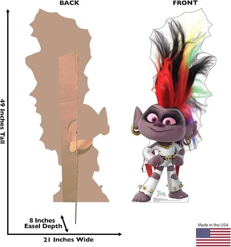 Cardboard People Poppy Life Size Cardboard Cutout Standup - Trolls World Tour (2020 Film) in Saudi Arabia