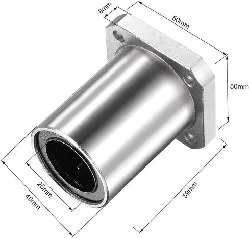 uxcell LMK6UU Linear Ball Bearings 6mm Bore 12mm OD 19mm Length Square Flange Nickel Plated for CNC Machine 3D Printers 2pcs in Saudi Arabia