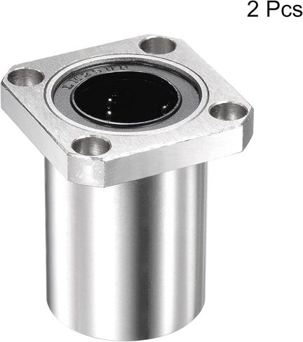 uxcell LMK6UU Linear Ball Bearings 6mm Bore 12mm OD 19mm Length Square Flange Nickel Plated for CNC Machine 3D Printers 2pcs in Saudi Arabia