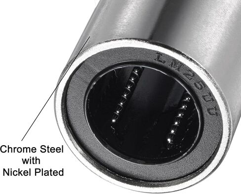 uxcell LMK6UU Linear Ball Bearings 6mm Bore 12mm OD 19mm Length Square Flange Nickel Plated for CNC Machine 3D Printers 2pcs in Saudi Arabia