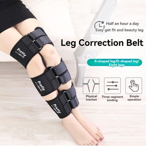 O/X Leg Correction Belt, 3 Sets Leg Corrector Bandage, Adjustable Leg Posture Correction Belt, Bow Leg Straightener Strap, Inside Eight Character Corrector Leggings Belt, Knock Knee Braces (XXL) in Saudi Arabia