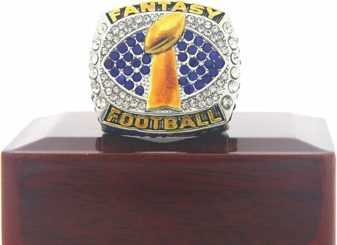 خاتم Valman 2021 FFL Fantasy Football League Champions مع صندوق خشبي مقاس 11 هدايا للرجال والنساء والأولاد والآباء الشباب in Kuwait