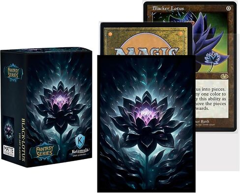 100 PCS MTG Card Sleeves with 100 PCS Perfect Fit Sleeves, Art Matte Card Sleeves with Inner Sleeves - Fit Standard Size Cards - Black Lotus in Saudi Arabia