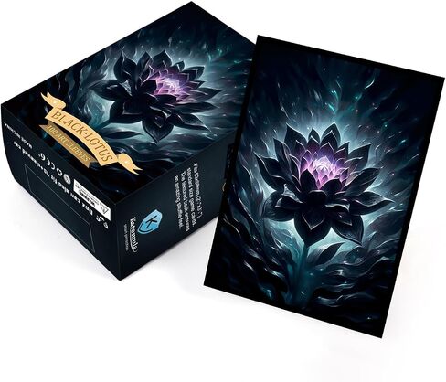 100 PCS MTG Card Sleeves with 100 PCS Perfect Fit Sleeves, Art Matte Card Sleeves with Inner Sleeves - Fit Standard Size Cards - Black Lotus in Saudi Arabia