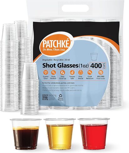 [1 OZ - 400 Cups] Clear Shot Cups Clear Shot Glasses for Parties and Events (Bulk Pack - 400 shots) in Saudi Arabia
