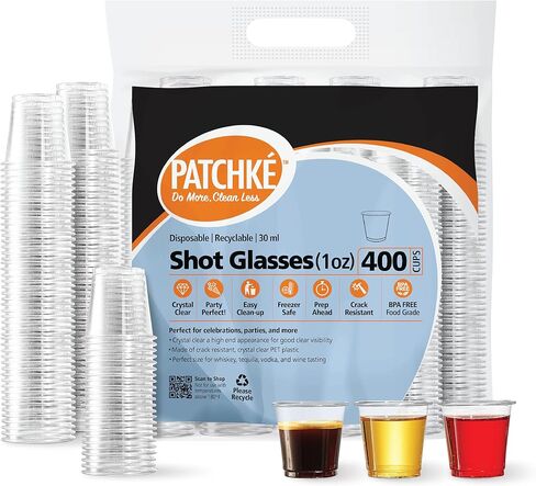 [1 OZ - 400 Cups] Clear Shot Cups Clear Shot Glasses for Parties and Events (Bulk Pack - 400 shots) in Saudi Arabia