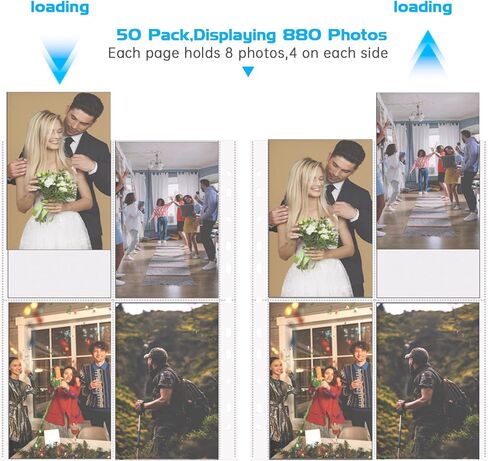 ألبوم جيب كبير مقاس 4 × 6 بوصة من Tamfile، مجلد صور مقاوم للحريق بأكمام بلاستيكية (50 صفحة)، مجلد محفظة صور عالي التحمل مقاوم للماء مع واقيات أوراق شفافة، كل صفحة تحمل 8 صور in Kuwait