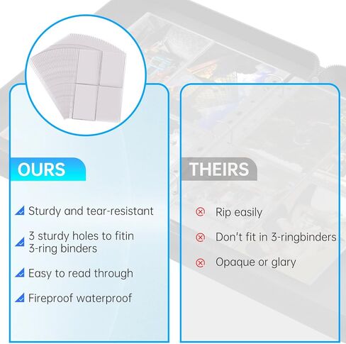 ألبوم جيب كبير مقاس 4 × 6 بوصة من Tamfile، مجلد صور مقاوم للحريق بأكمام بلاستيكية (50 صفحة)، مجلد محفظة صور عالي التحمل مقاوم للماء مع واقيات أوراق شفافة، كل صفحة تحمل 8 صور in Kuwait