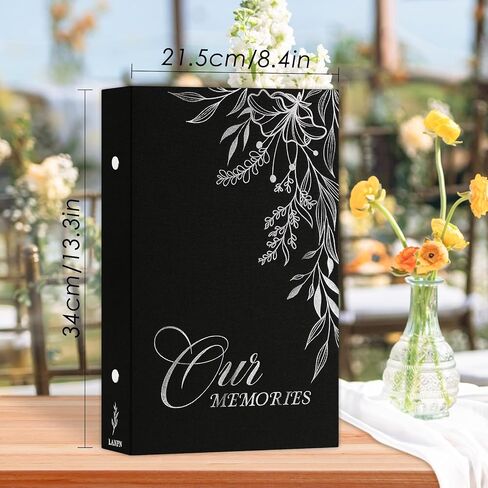 Lanpn Photo Albums 4x6 100 Photos 2 Packs Slip in, Linen Hardcover Small Mini Capacity OURMEMORIES Photobook Photo Book Each Pack holds 100 Vertical Photos (Beige) in Saudi Arabia