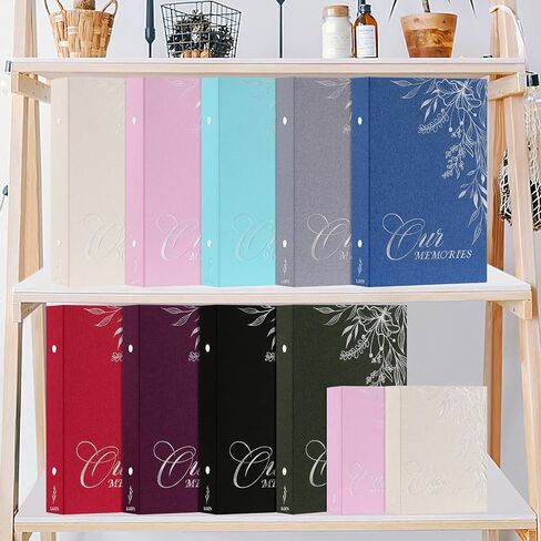 Lanpn Photo Albums 4x6 100 Photos 2 Packs Slip in, Linen Hardcover Small Mini Capacity OURMEMORIES Photobook Photo Book Each Pack holds 100 Vertical Photos (Beige) in Saudi Arabia