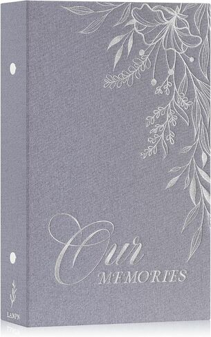 Lanpn Photo Albums 4x6 100 Photos 2 Packs Slip in, Linen Hardcover Small Mini Capacity OURMEMORIES Photobook Photo Book Each Pack holds 100 Vertical Photos (Beige) in Saudi Arabia