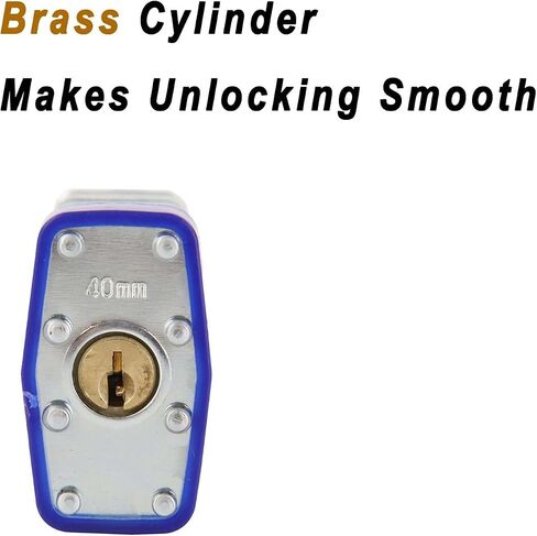 أقفال SEPOX® Trinity Keyed-Alike، جسم فولاذي مصفح مقوى شديد التحمل 1-9/16 بوصة 40 مم، تكبل قياسي غير قابل للقطع، حزمة من 3 قطع أقفال، 6 قطع نفس المفاتيح، لخزانة الصالة الرياضية، صندوق الأدوات، السقيفة، التخزين in Kuwait