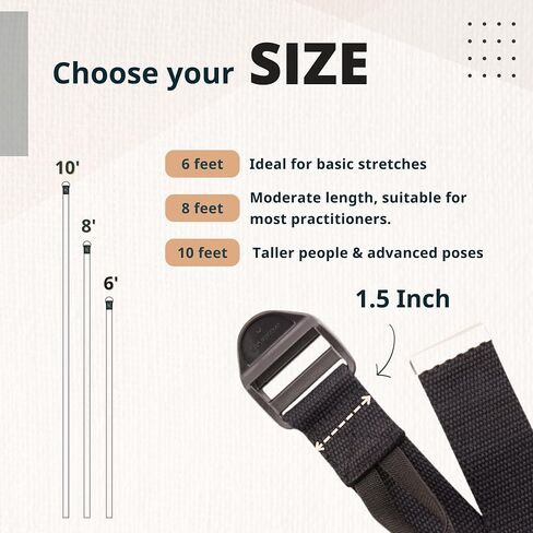 Everyday Yoga Super Strong Strap, Quiet Cinch Buckle, Stretching & Physical Therapy Fitness, Improve Flexibility in Saudi Arabia