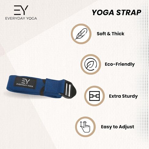 Everyday Yoga Super Strong Strap, Quiet Cinch Buckle, Stretching & Physical Therapy Fitness, Improve Flexibility in Saudi Arabia