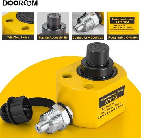 10T 1.0"/26mm Stroke Portable Hydraulic Cylinder Portable Low Profile Jack Sets Multi-Acting Porta Power Ram Jack Kits Lifting Cylinder with CP-180 Hydraulic Hand Pump in Saudi Arabia