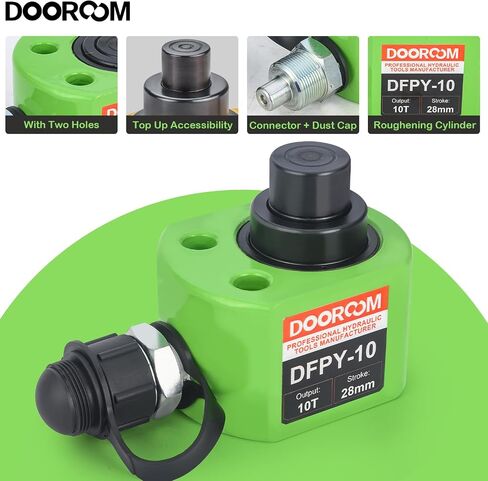 10T 1.0"/26mm Stroke Portable Hydraulic Cylinder Portable Low Profile Jack Sets Multi-Acting Porta Power Ram Jack Kits Lifting Cylinder with CP-180 Hydraulic Hand Pump in Saudi Arabia