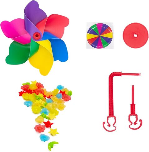 طاحونة هوائية لدراجة الأطفال للبنات والأولاد و48 قطعة من خرز عجلة الدراجة DIY مجموعة إكسسوارات تزيين الدراجة in Kuwait