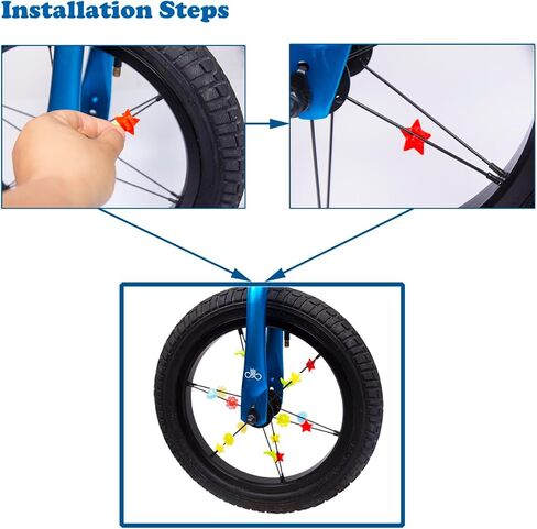 طاحونة هوائية لدراجة الأطفال للبنات والأولاد و48 قطعة من خرز عجلة الدراجة DIY مجموعة إكسسوارات تزيين الدراجة in Kuwait