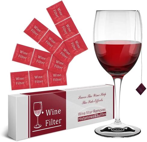 Wine Filter Sulfite Histamine Purifier: Wine Filters Remover Histamines Sulfite - Alleviates headaches Prevent Wine Sensitivities (12 Packs) in Saudi Arabia
