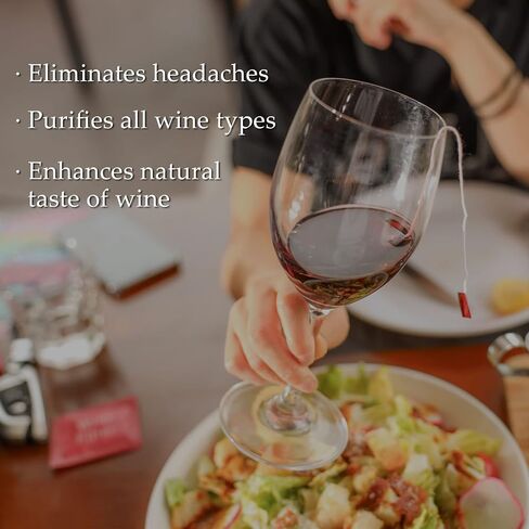 Wine Filter Sulfite Histamine Purifier: Wine Filters Remover Histamines Sulfite - Alleviates headaches Prevent Wine Sensitivities (12 Packs) in Saudi Arabia