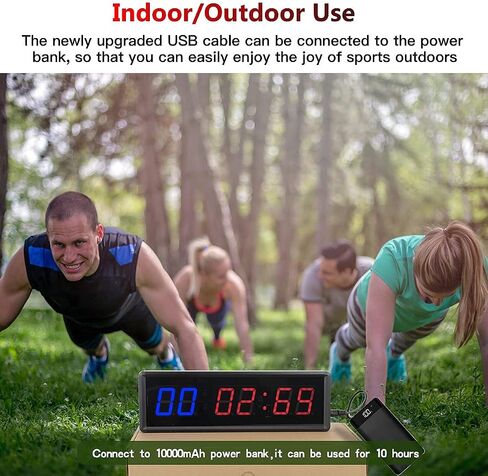 Gym Timer 1.5" LED Interval Timer Workout Timer Clock Stopwatch Timer Count Down/Up with Remote, Home Gym Garage Fitness with Buzzer,Digital Interval Training Timer for Classroom and Outdoor in Saudi Arabia