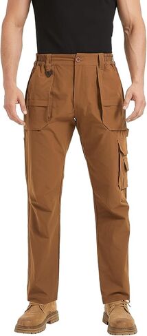 Men's Lightweight Ripstop Tactical Cargo Pants Water Resistant Hiking Travel Work Pants Quick Dry Stretch Pants in Saudi Arabia
