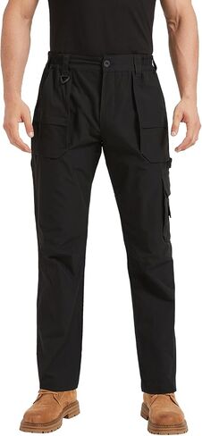 Men's Lightweight Ripstop Tactical Cargo Pants Water Resistant Hiking Travel Work Pants Quick Dry Stretch Pants in Saudi Arabia