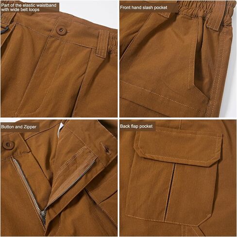 Men's Lightweight Ripstop Tactical Cargo Pants Water Resistant Hiking Travel Work Pants Quick Dry Stretch Pants in Saudi Arabia