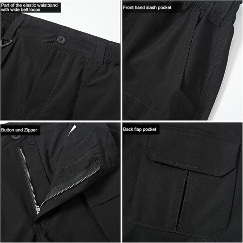 Men's Lightweight Ripstop Tactical Cargo Pants Water Resistant Hiking Travel Work Pants Quick Dry Stretch Pants in Saudi Arabia