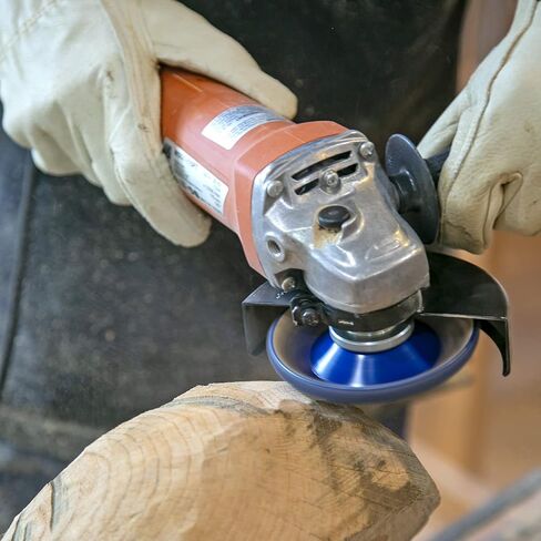 قرص King Arthur's Tools المسطح ذو اللون الأرجواني المسطح هولي جالاهاد من كربيد التنجستن للأعمال الخشبية والتشكيل والتنعيم - تجويف 7/8 بوصة، يناسب معظم المطاحن الزاوية القياسية 4 1/2 بوصة، 115-125 مم #47874 FEP in Kuwait