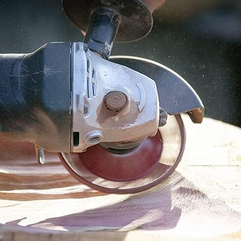 قرص King Arthur's Tools المسطح ذو اللون الأرجواني المسطح هولي جالاهاد من كربيد التنجستن للأعمال الخشبية والتشكيل والتنعيم - تجويف 7/8 بوصة، يناسب معظم المطاحن الزاوية القياسية 4 1/2 بوصة، 115-125 مم #47874 FEP in Kuwait