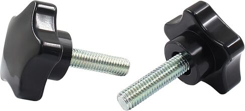 M8 x 50 Thread Star Knobs, Stainless Steel Hex Grip with Plastic Handle, Clamping Handles for Assortment Fixing (4 Pcs, Hex Shape) in Saudi Arabia