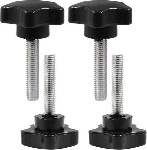 M8 x 50 Thread Star Knobs, Stainless Steel Hex Grip with Plastic Handle, Clamping Handles for Assortment Fixing (4 Pcs, Hex Shape) in Saudi Arabia